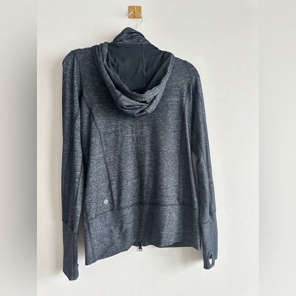 Lululemon Women’s Scuba Hoodie Full Zip Gray & Black Full Zip Size 10 - Picture 3 of 5